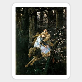 Ivan Tsarevich riding the Gray Wolf - Viktor Vasnetsov Sticker